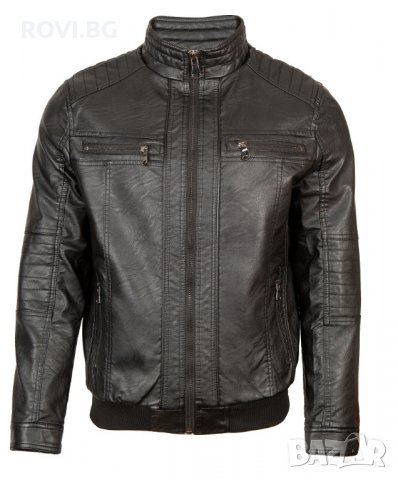 Мъжко кожено яке -3245, снимка 2 - Якета - 30000385
