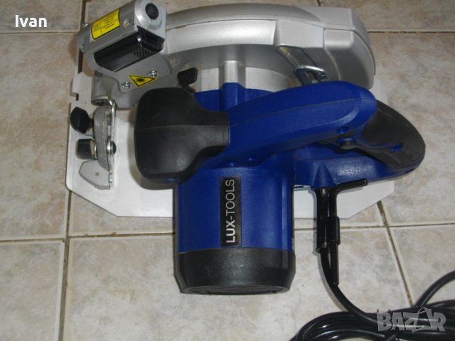 1600 Вата-Лазерен Ръчен Циркуляр-Немски-Почти Нов-ф185мм-LUX-TOOLS HKS-1600-Алуминиев Плот, снимка 3 - Други инструменти - 39752453