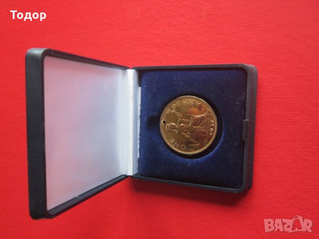 Позлатен медальон монета 1937 в кутия , снимка 7 - Колиета, медальони, синджири - 29078155