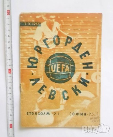 Стари футболни програми Левски София и Национален  отбор 1957-1977 г. България, снимка 13 - Колекции - 31543462