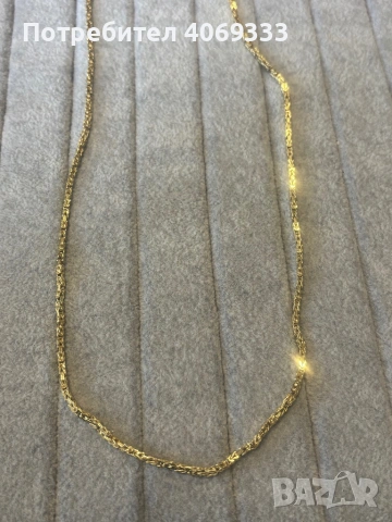 Комплект златен синджир и гривна Кралска плетка 14карата, снимка 5 - Колиета, медальони, синджири - 54184936