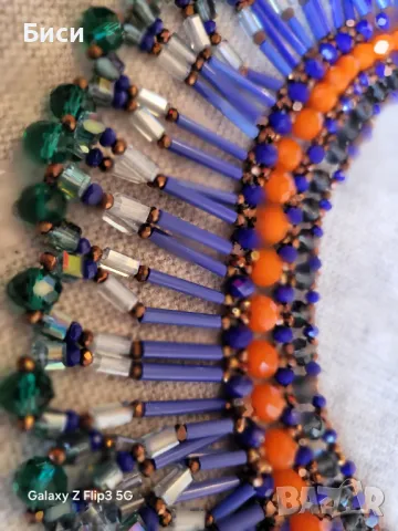 Max Mara/WEEKEND-оригинално колие от натурални камъни и сребро, снимка 3 - Колиета, медальони, синджири - 48778603