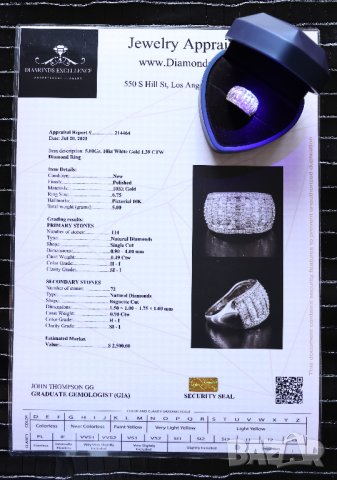 Нов Златен Пръстен с 1.39кт Естествени Диаманти, снимка 8 - Пръстени - 42863731