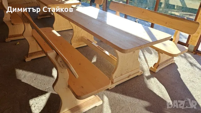 дървена маса и пейка, снимка 15 - Маси - 26071569