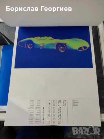 Стар календар Andy Warhol Cars Mercedes Benz 1989, снимка 10 - Колекции - 42633047
