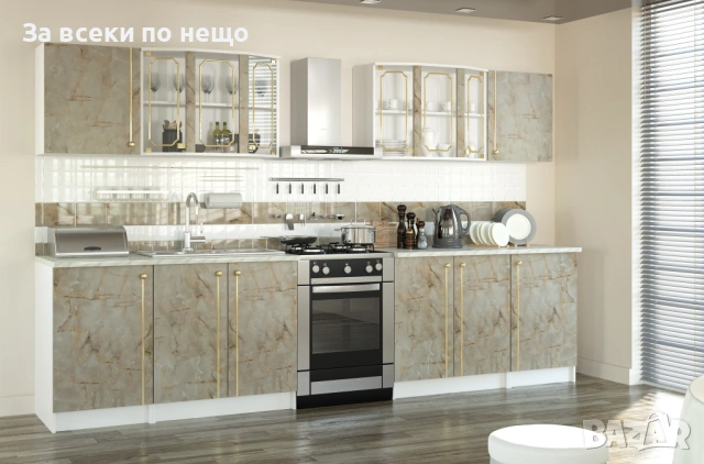 Кухненски шкаф ALINA КУТ НИЗ 80(90)Н 1ДВ тъмен мрамор Код P1947