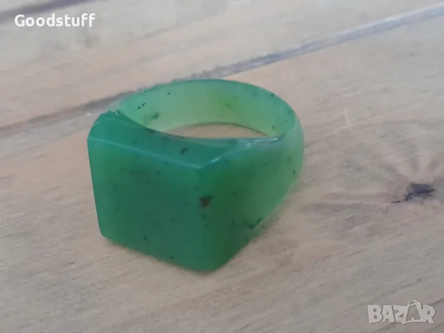 Пръстен от зелен нефрит, голям, 50 карата,

, снимка 12 - Пръстени - 48652662