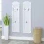 vidaXL Закачалки, 2 бр, бели, снимка 2
