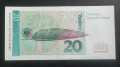 ФРГ.Германия.
20 дойче марки.
1991 г. Много добра на вид банкнота., снимка 2