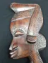 африканска дървена маска за стена масивна ръчна изработка, снимка 2