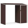 vidaXL Градински навес кафяв 245x98x159 см поцинкована стомана（SKU: 46296）, снимка 1