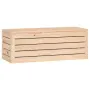 vidaXL Кутия за съхранение, 89x36,5x33 см, борово дърво масив, снимка 4