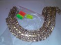 РАЗКОШНО КОЛИЕ ОГЪРЛИЦА КАМЪНИ ФАСЕТ ПОЗЛАТА 2360, снимка 6