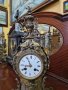 Красив голям антикварен френски бронзов каминен часовник , снимка 4