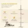 PawHut Дърво за котки с регулируема височина и височина за таван, снимка 12