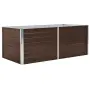 vidaXL Повдигната леха, 160x80x45 см, поцинкована стомана, кафява, снимка 1