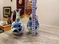 Двойка вази Royal Goedewaagen Blue Delft, рисувани на ръка, снимка 2