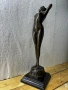 Голяма бронзова статуетка „Пробуждане“ (Reveil) от Филип Волферс (Philippe Wolfers) – 42 см, 3.5 кг, снимка 2