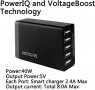 Retevis 5 портово USB зарядно, 40W, 5V - 8A, снимка 2