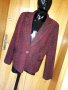 Винено червено сако със змийски принт Л, снимка 1 - Сака - 34541004