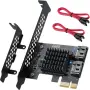 PCI-E към SATA III контролер карта – 2 порта SATA 3.0, 6Gbps, снимка 1