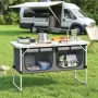 Сгъваем къмпинг шкаф Outsunny Camping Kitchen, снимка 9