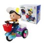 Детска играчка - Момче на мотор със светещи гуми и музика , снимка 1 - Музикални играчки - 42370785