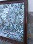 Голямо порцеланово пано на ловна тематика Mosa Holland антика уникат , снимка 3