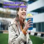 Honbuty Magic Slushie Maker Cup – силиконова чаша за замразени напитки, 350 мл, синя, снимка 2