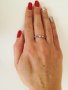 Сребърен пръстен - халка с цветни цирконий . Сребро проба 925 ., снимка 1
