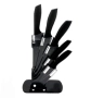 Комплект ножове ZEPHYR 1633 5-ножа и поставка черен или сив цвят, снимка 2