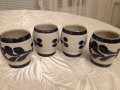 Vintage. Нови. Original King Немски сервиз 4 керамични чаши за вино 160 мл. ръчна изработка, снимка 2