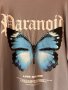 Сива блуза с бели ръкави и синя пеперуда L размер Black squad 🦋, снимка 6