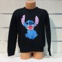 Нова детска ватирана блуза с дълъг ръкав Стич (Stitch) в черен цвят, снимка 5