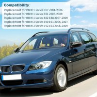 Карбонови капаци за огледала за BMW 3, E90, тунинг, капак огледало BMW Е90, E91, E92, E93, снимка 7 - Аксесоари и консумативи - 44423585