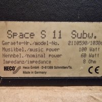 Бас каса HECO  Space  S11  с една колона, снимка 8 - Аудиосистеми - 39473906