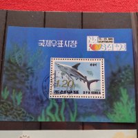 Две блок пощенски марки стари редки за колекция Куба,Корея - 22619, снимка 2 - Филателия - 36651275