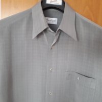 Мъжка риза с дълъг ръкав Brothers classic сива голям размер, снимка 2 - Ризи - 29494430