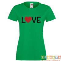 Дамска тениска Свети Валентин Love Grunge 2, снимка 3 - Тениски - 35547014
