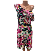 Елегантна рокля H&M размер XL шарена едно рамо, снимка 1 - Рокли - 44586104