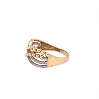 Златен дамски пръстен 2,51гр. размер:58 14кр. проба:585 модел:20128-1, снимка 2 - Пръстени - 42554770