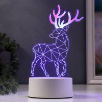 2451 Декоративна 3D LED лампа Северен елен коледна украса, снимка 1 - Декорация за дома - 34414071