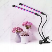 UV лампа за отглеждане на растения с 2 гъвкави крака – 20W, снимка 5 - Стайни растения - 39054112