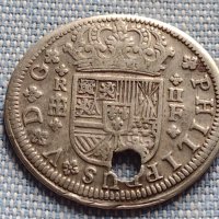 Сребърна монета 2 реала 1723г. Филип пети Сеговия Испания 13683, снимка 9 - Нумизматика и бонистика - 42900075