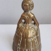 Стар бронзов звънец за прислуга -женска фигура, снимка 5 - Антикварни и старинни предмети - 34519787