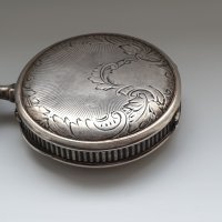 Сребърен джобен часовник, снимка 4 - Антикварни и старинни предмети - 42682316