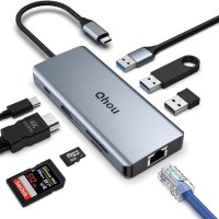 USB C хъб 4K HDMI докинг станция, снимка 1 - Други - 42609324