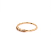 Златен дамски пръстен 0,97гр. размер:56 14кр. проба:585 модел:20119-6, снимка 3 - Пръстени - 42615610