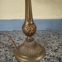 Стара настлона лампа тип свещник, снимка 2 - Настолни лампи - 44569083