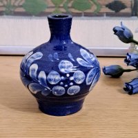 Ръчно изработена керамична ваза, DDR, снимка 1 - Антикварни и старинни предмети - 42814909